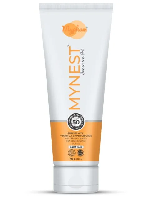 Mynest sunscreen gel with vitamin c and e