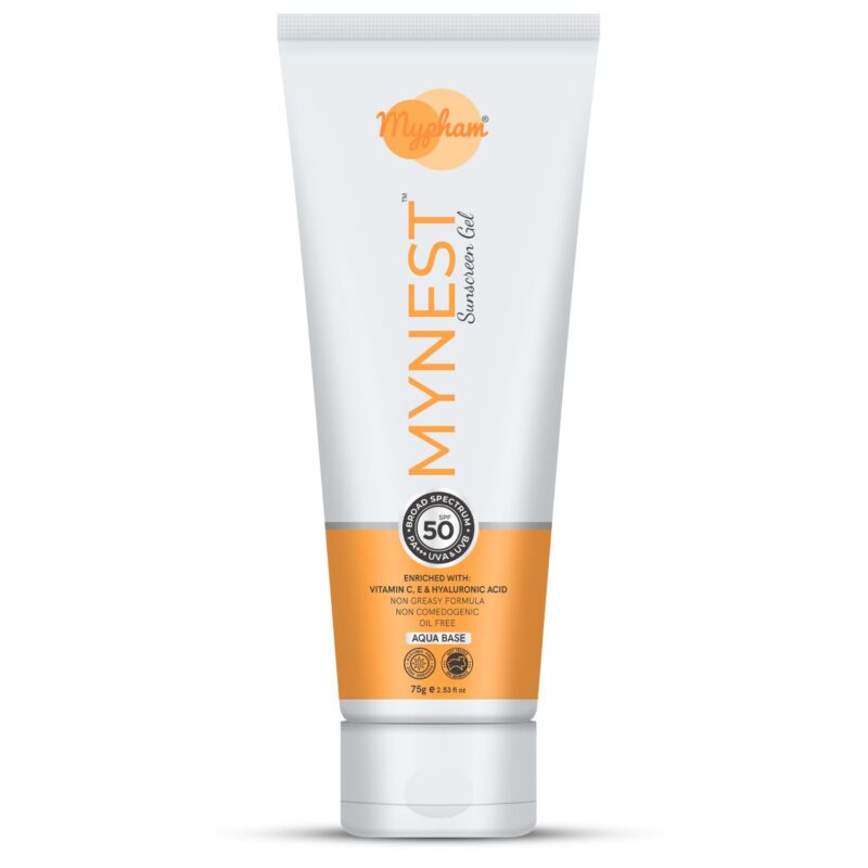 Mynest sunscreen gel with vitamin c and e